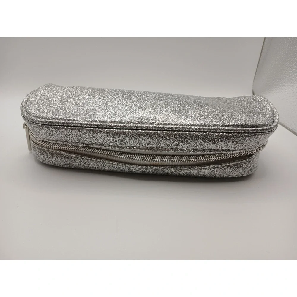 Morphe Makeup Bag Sparkly Silver Glitter Pouch Toiletry Bag Cosmetic Bag